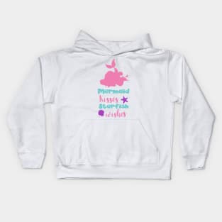 Mermaid Kisses Starfish Wishes, Mermaid Tail Kids Hoodie